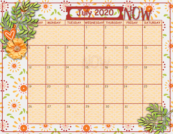July Sum-Up Calendar