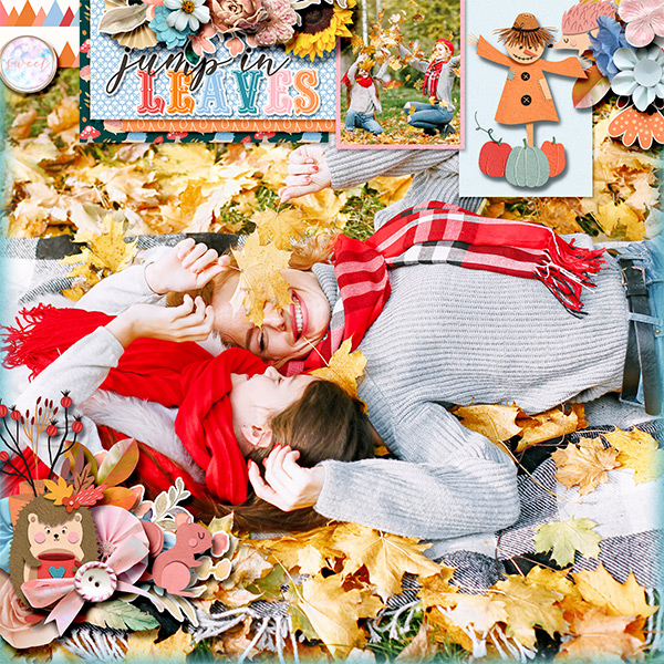 Jump in leaves