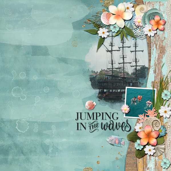jumping in the waves