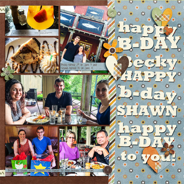 June 2016 Scraplift Challenge - Birthday Dinner