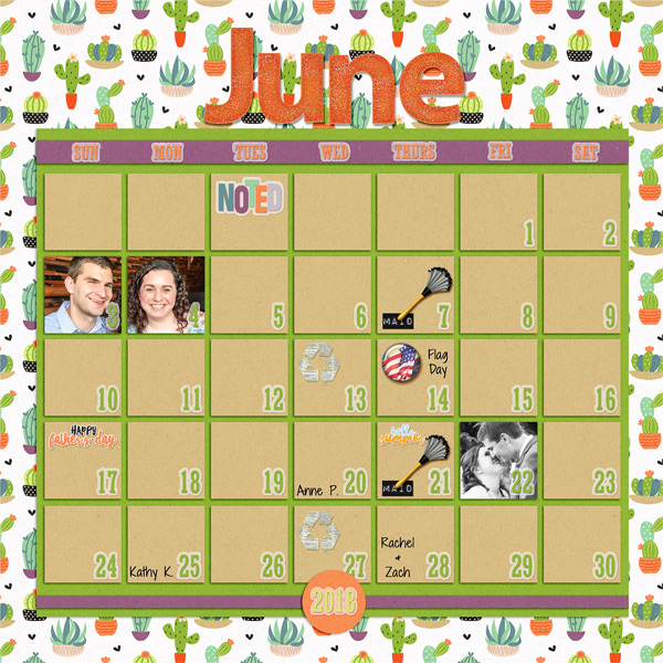 June 2018 Calendar