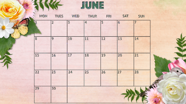 June 2020 calendar