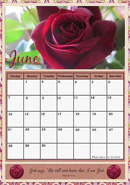 June 2026 Calendar Page