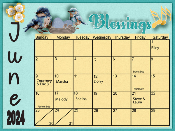 June Calendar