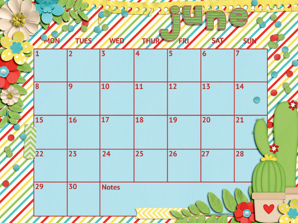 June Desktop Calendar