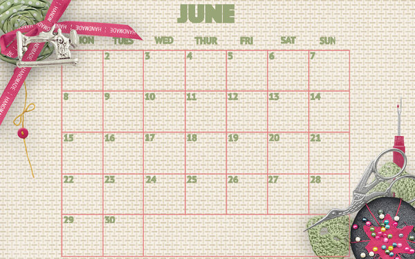 June desktop - Sewing