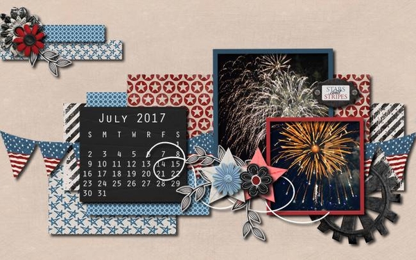 June Desktop Stars and Stripes