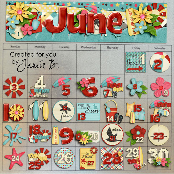 June Hybrid Calendar