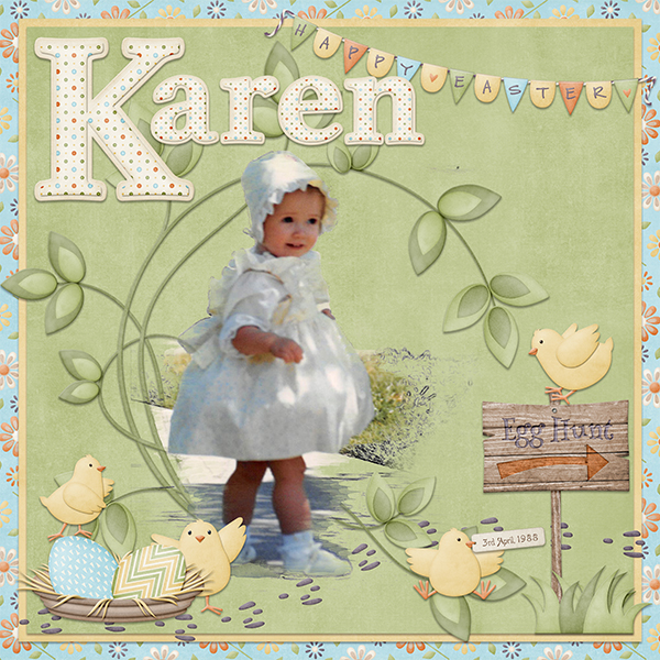 Karen at Easter 1988
