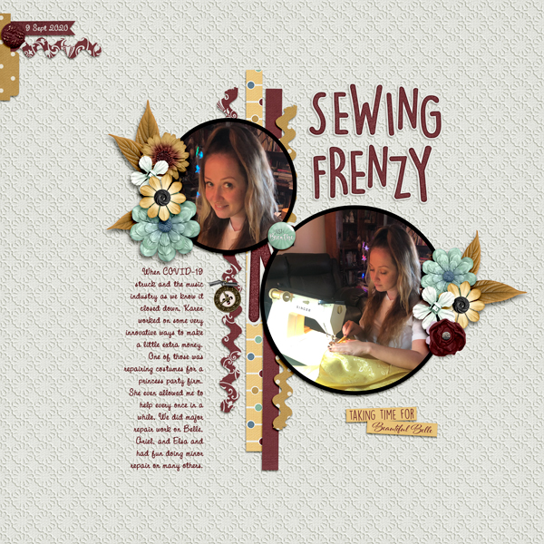 Karen Sewing Belle
