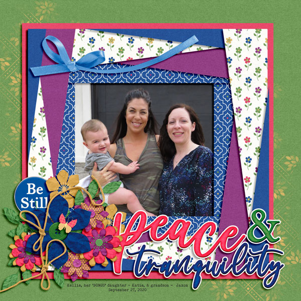 Kellie with her Bonus daughter + grandson 9.27.2020