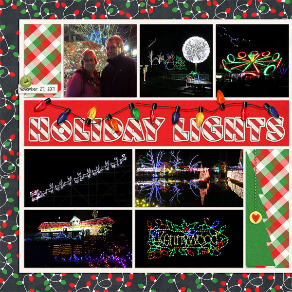 Kennywood Holiday Lights, 2018, left side