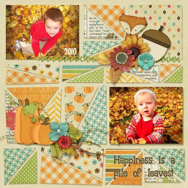 Kiddos in Leaves