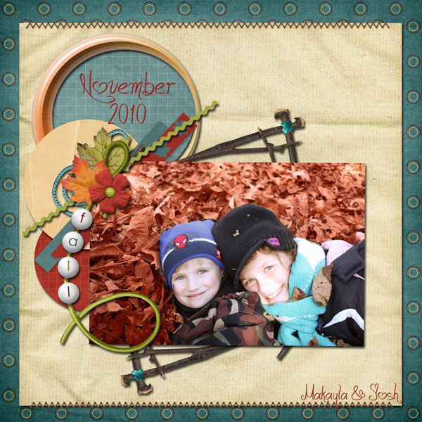 kids in leaves