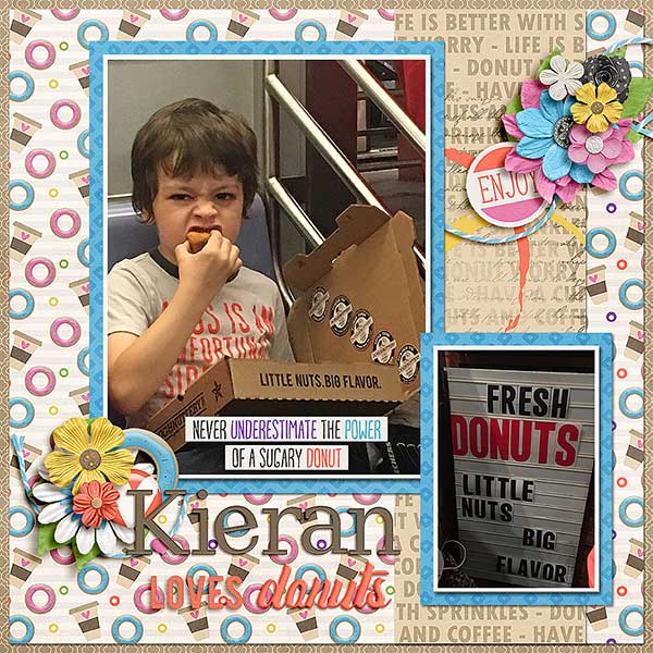 Kieran loves donuts