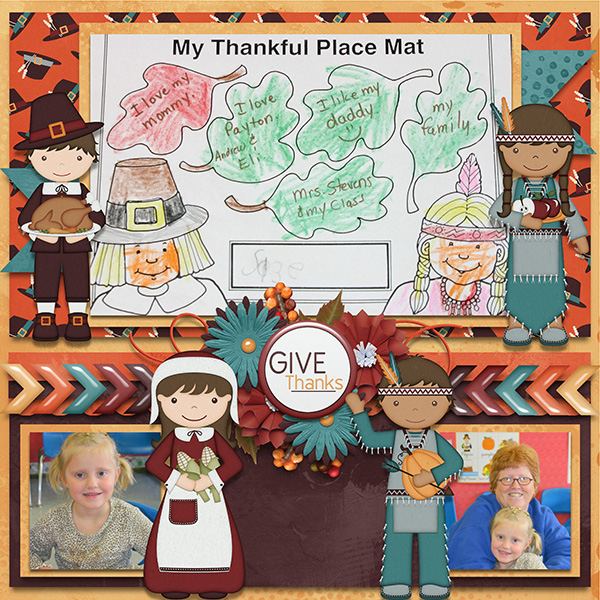 Kindergarten Thankful Placemat