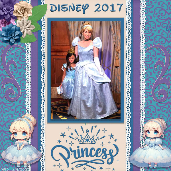 Kingslie and Cinderella at Disney 2017