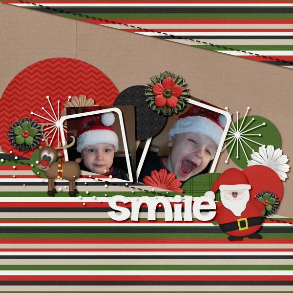 Kit: Little Rad Trio - It's Santa time Template: Kathy Winters - Flowerpowe