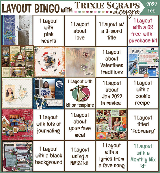 Layout Bingo Card