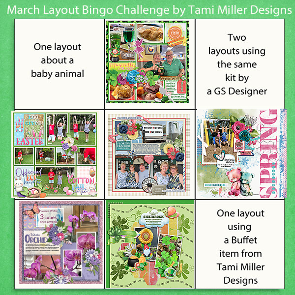 Layout Bingo - March 2024
