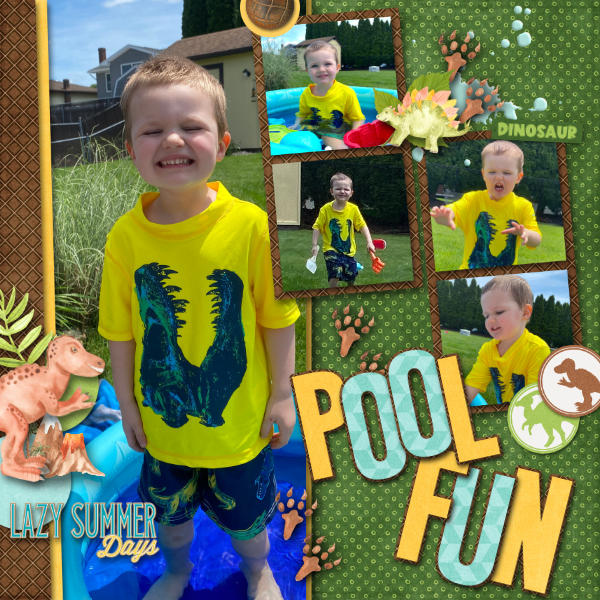 Lazy summer pool fun