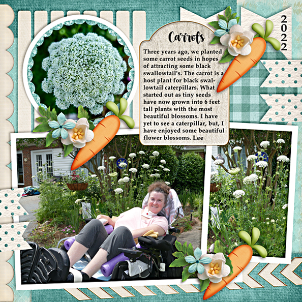 Lee and her carrots 2022