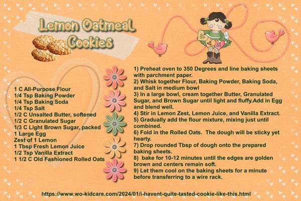 Lemon Oatmeal Cookies