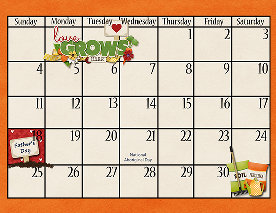 Len's Garden - June 2017 Calendar Page Bottom