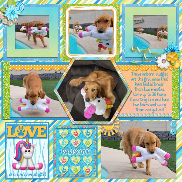 Lexi, Luna and the unicorn stuffies