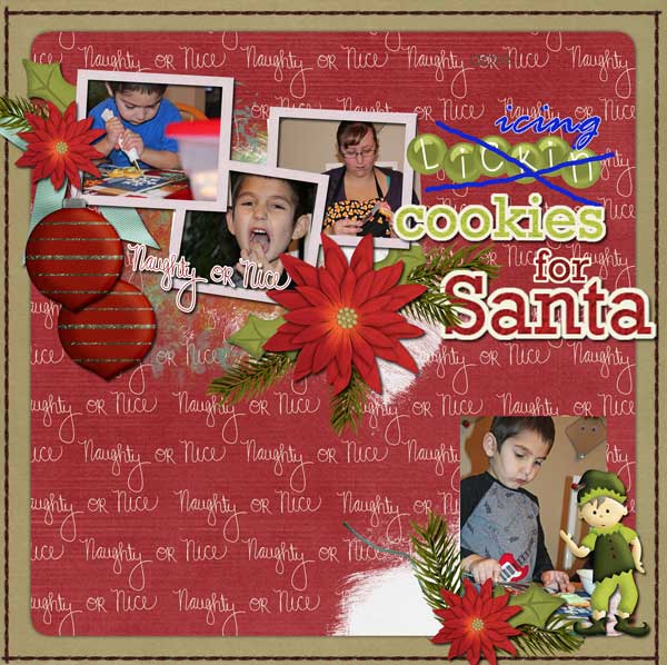 Licking cookies for santa