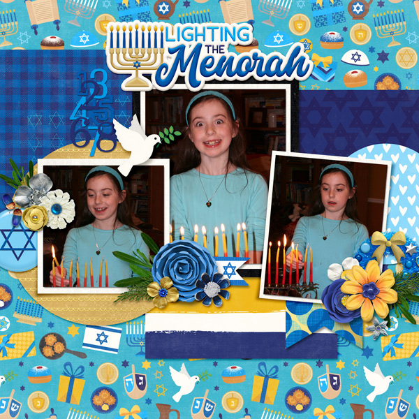 Lighting the Menorah