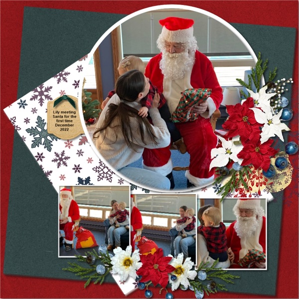 Lily meets Santa