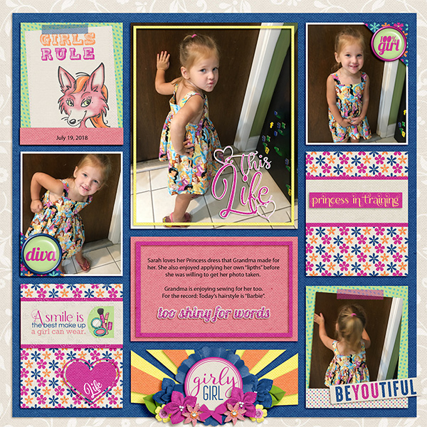 Little miss in her princess dress