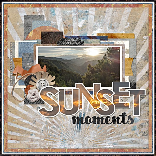 Lookout Mountain Sunset over Highway 6