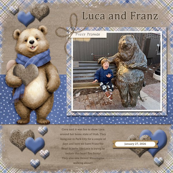 Luca with Bear