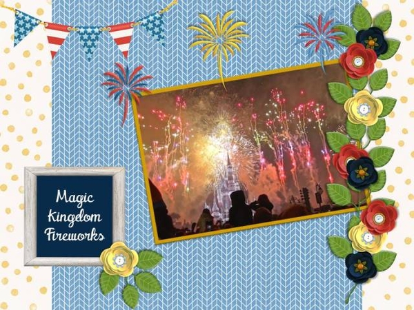 Magic Kingdom Fireworks - July 2016 Color Challenge