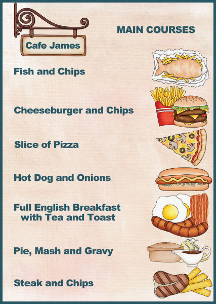Main Courses Menu