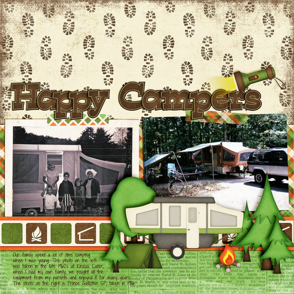 March 2015 Color challenge - Happy Campers