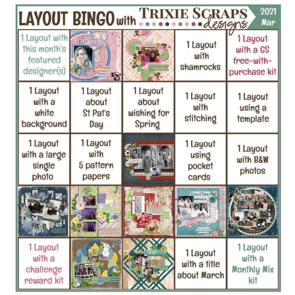 March 2021 Bingo Card