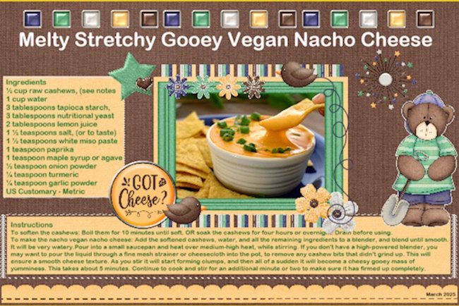 March 2025 Recipe Card challenge Cheese- Vegan Nacho Cheese.jpg