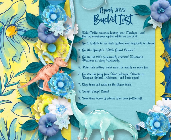 March 22 Bucket List