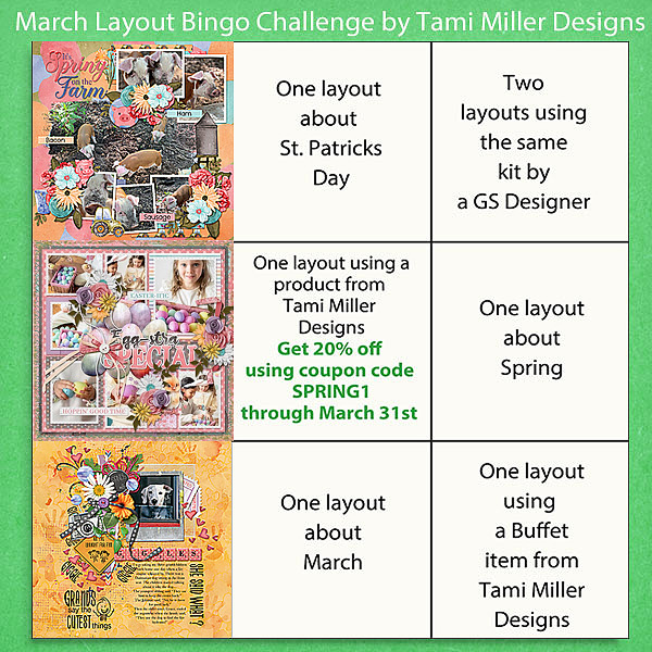 March Bingo Card