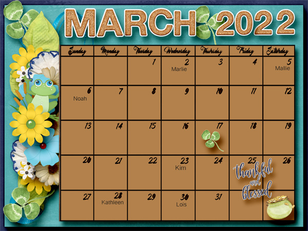 March Calendar