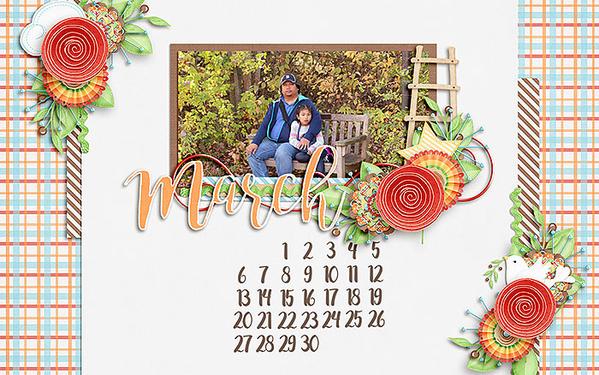 March Desktop Calendar