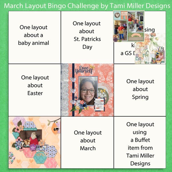 March Layout BINGO 2024