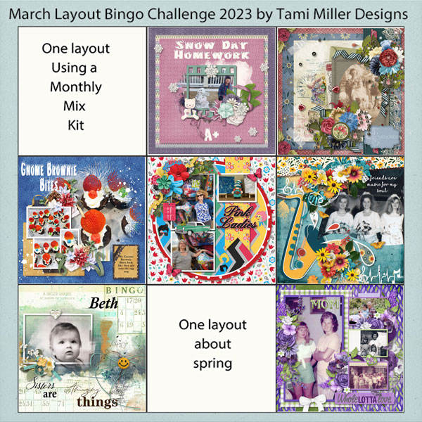 March Layout Bingo Card