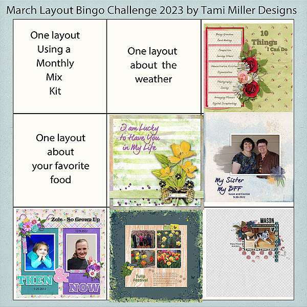 March Layout Bingo Card