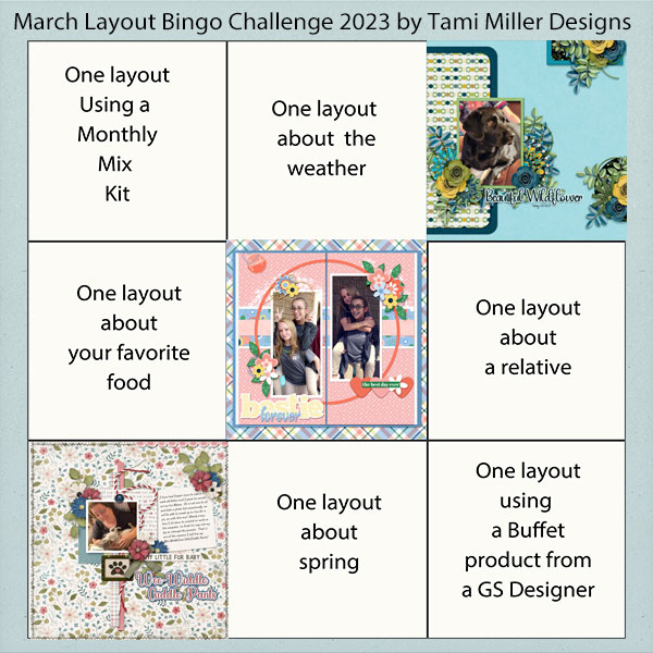 March Layout Bingo
