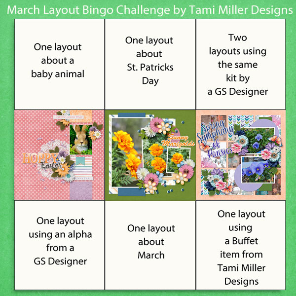 March Layout Bingo
