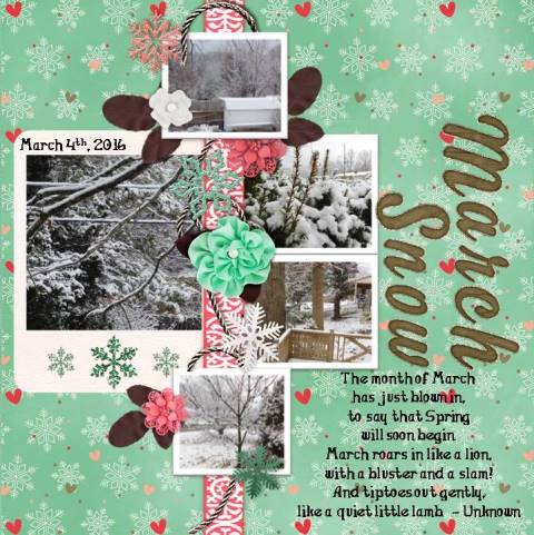 March Snow - March 2016 Template #2 Challenge